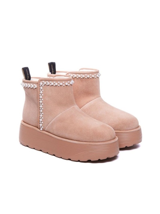 Stuart Weitzman Shoes - Stuart Weitzman Women Nellie Pearl Flatform Booties size 9 New with Box